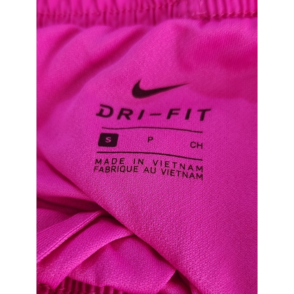 Nike Dri-Fit Raspberry Pink Athletic Shorts, Built In Panties, Drawstring, Small - Picture 4 of 7